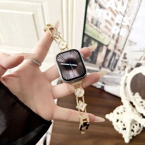 Luxury Resin Floral For iWatch S10 S11 Band Women Elegant Coco Style Bracelet Strap X260514