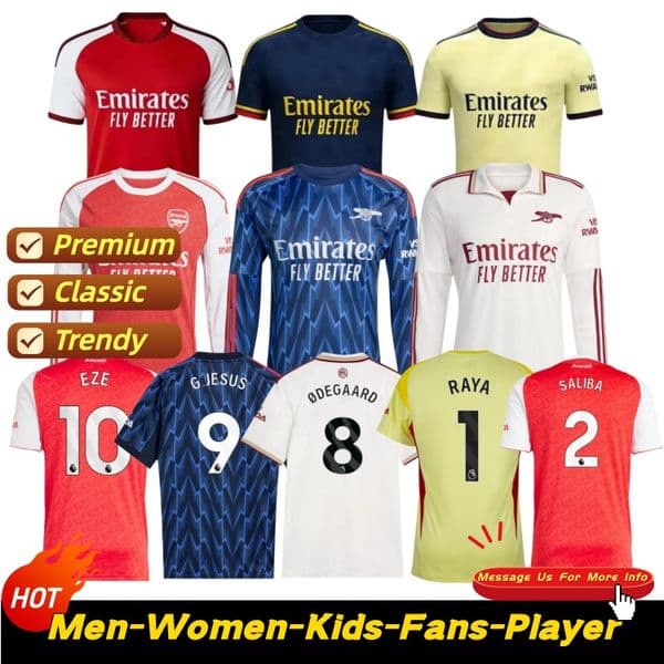 2026 2027 Nwaneri SALIBA RICE HAVERTZ SAKA 26 27 soccer jerseys football shirt ODEGAARD ZUBIMENDI Lewis Skelly RAYA MADUEKE GYOKERES RUSS0 Men Kids kit Women t-shirt