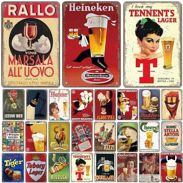 Aluminum Famous Beer Brand Poster Metal Sign Retro Belgian Dutch Beers Metal For Man Cave Bar Club Room Plaque Wall Art Decor C260514