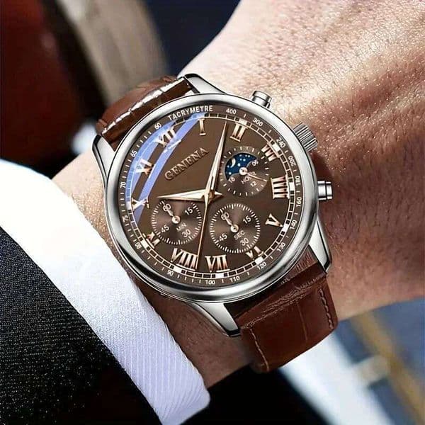 Fashion Men Business Watches Casual Leather Strap Male's Analog Quartz Wristwatch Reloj Hombre(Without Box) J260513