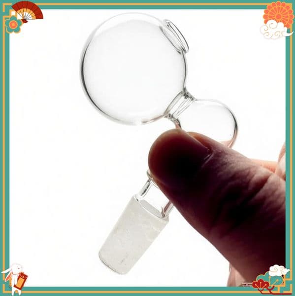 WHolesale Clear Glass Oil Burner Bowl Smoking Accessories Bubbler 14mm Male Down Stem banger Bowls Slide for Hookah Bong Glass Oil Nail Pipe