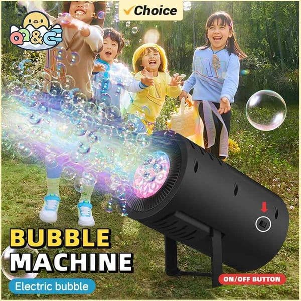 Bubbles Machine Handheld with Light Eletric Automatic Bubble Soap Blowing Toy Children Indoor Outdoor Wedding Party Props Game L2605149LDZ