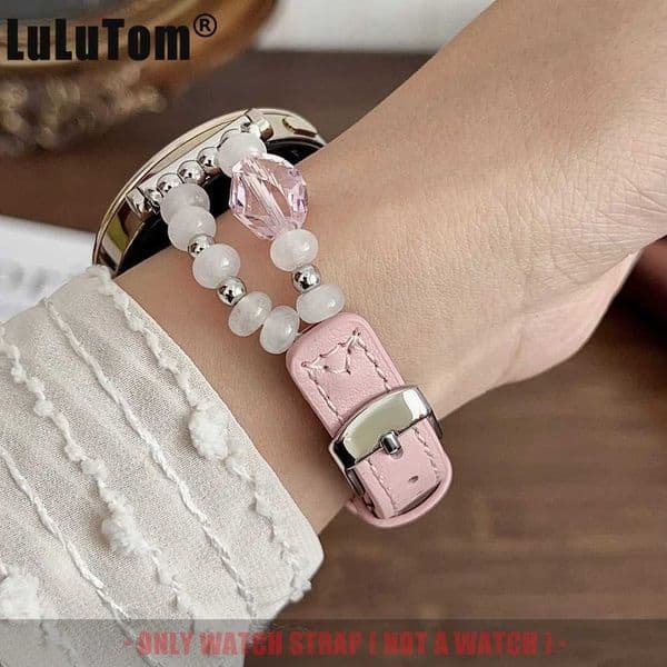 Natural Stone Crystal Watch Band for Galaxy Watch 8 tra 7 6 5 4 Classic GT 5 4 3 Pro 41mm 46mm Strap 18/20/22mmJ260514