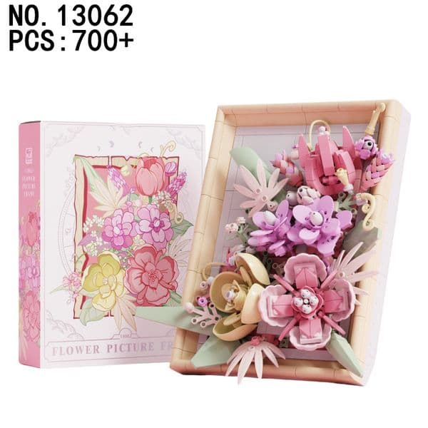 Cross-border new type pot plant building block flower educational assembly toy gift tabletop decoration item