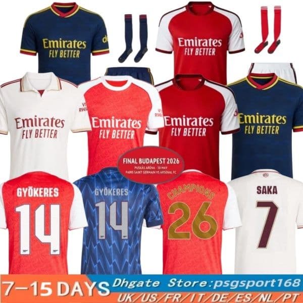 S-4XL 26 27 Arsenally SAKA Soccer Jerseys 2026 2027 Men kids Players Fans Football Jersey Shirts kit SAKA GYOKERES EZE ODEGAARD RICE MADUEKE MARTINELLI CALAFIORI