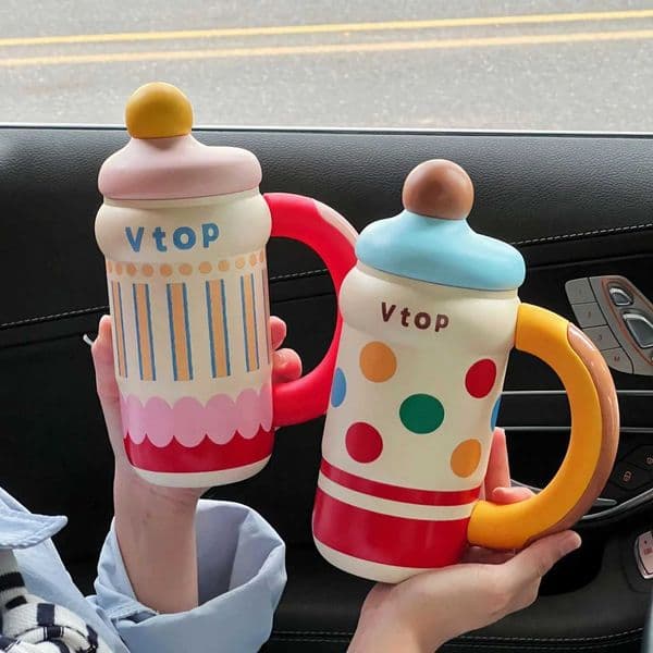 Best-selling Macaron Color Cold and Heat Preservation Ice Cup Stainless Steel Insulated Cup Portable Car Dual-drinking Water Cup L260513