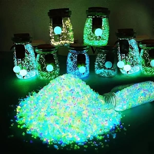 10000pcs 35mm Luminous Sand Glow in Dark Pebbles Stone Home Garden Yard Outdoor Path Lawn Decorations Fish Tank Aquarium Decor w260512