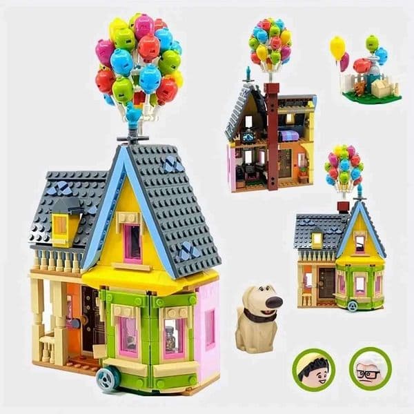 Cabin Villa Building Blocks Travel Notes Princess House Model DIY Brick Gift for Kids