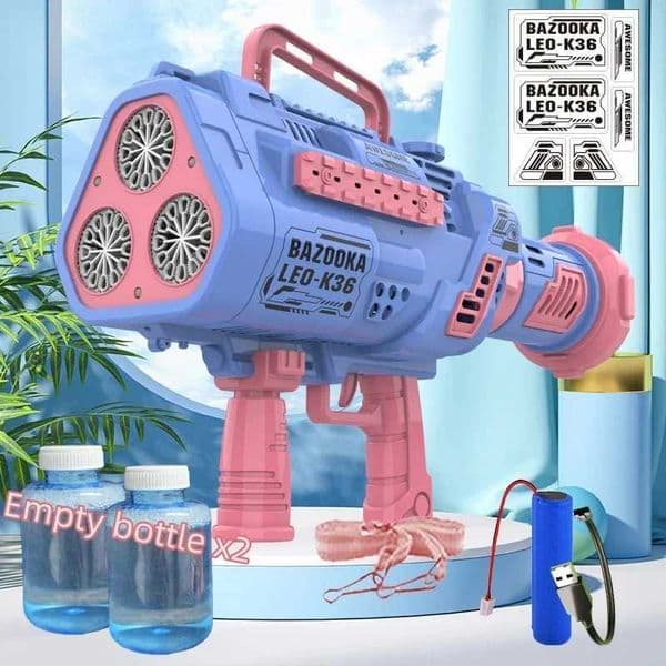 Automatic Lighting Rocket Bubble Guns Big Holes Shape Bubble Machine Gun Launcher Bubbles Blower Soap Outdoor Toys For Kids L260514XBG6