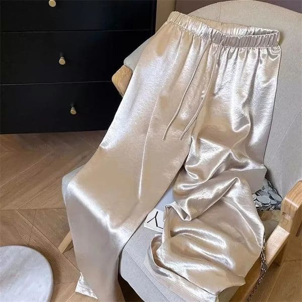 Korean Fashion High Waist Thin Wide Leg Women Summer Office Lady Solid Color Straight All-match Casual Pants Trousers Clothes 260511