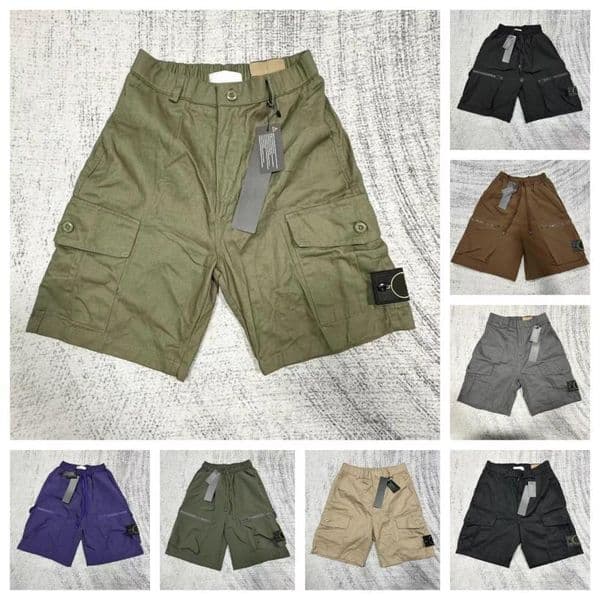 Men's Shorts Cargo Elastic Waist Casual Fashion Quick Dry Athletic Lightweight Loose Fit Pockets Beach Vacation Pants Summer