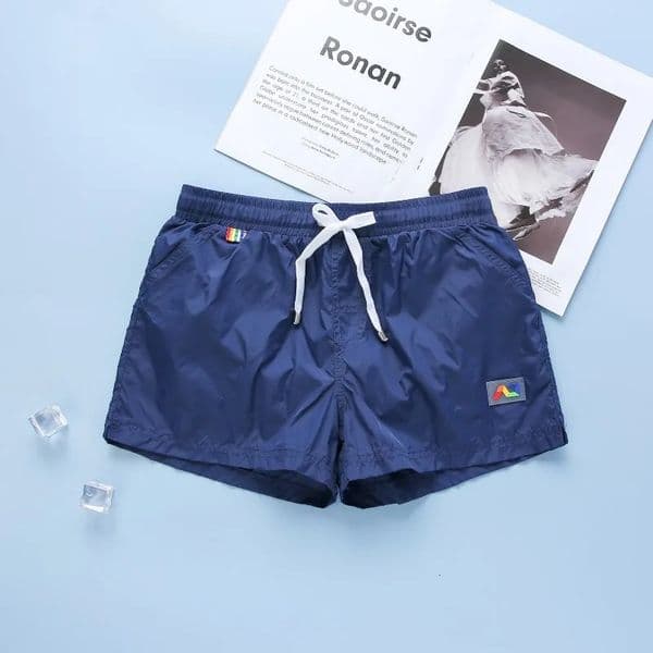 Addicted mens boxer fitness shorts running sports threepoint pants beach blue swimming trunks AD4M331 260507