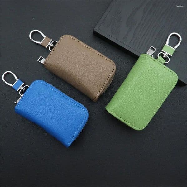 Key Wallets Men Holder Housekeeper PU Leather Car Wallet Keys Organizer Women Keychain Cover Zipper Case Bag Unisex Pouch Purse
