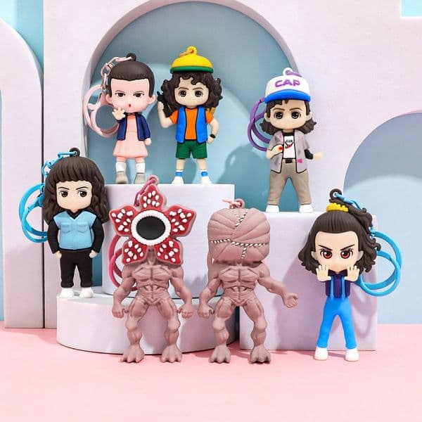 Wholesale 3D TV Show Character Silicone Keychain Pendant Portable Backpack Charm Ornament Bulk For Claw Machine Party Gift