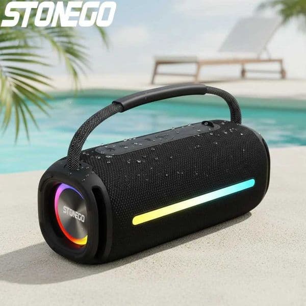 Portable Bluetooth 53 Speaker RGB Lantern Waterproof Outdoor IPX6 High Power Audio Subwoofer S260513