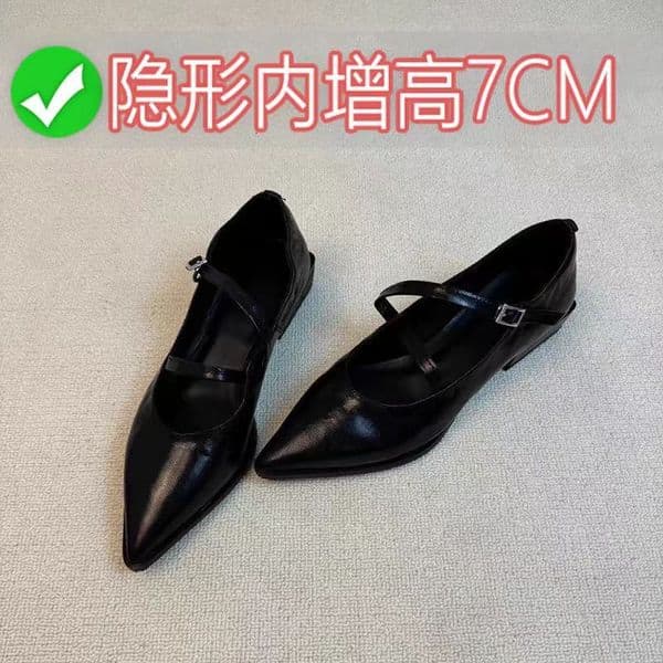 Ddmysports Spring New Retro Women S With Hidden Heel Mary Jane Summer Niche Versatile Small Leather Single Shoes Outdoor Shoes