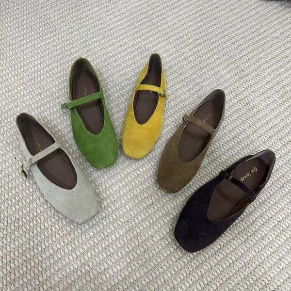Bailamos Women Flats Soft Leather Eelgant Dress Shoes Spring Round Toe Shallow Slip On Ladies Casual Ballet Shoes3541 260514