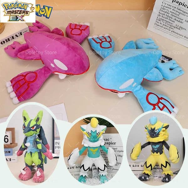 Hot Pokemon Plush Kyogre Shiny Mega Lucario Zeraora Charizard Butterfree Dragonair Ho-Oh Anime Stuffed Peluche Kids Xmas Gift L260515VT8J