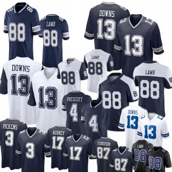 Brandon Aubrey Dak Prescott CowboysS jersey Caleb Downs George Pickens Football Jersey CeeDee Lamb DeMarvion Overshown DeMarcus Lawrence Cowboysjersey