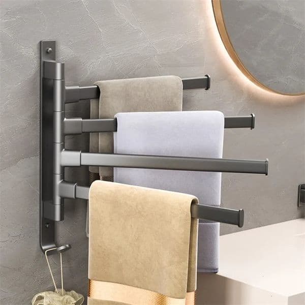 Luxury Designer Decor Bathroom Towel Rack Rotating Space Aluminum 2/3/4 241008 Decoration room For Home 14