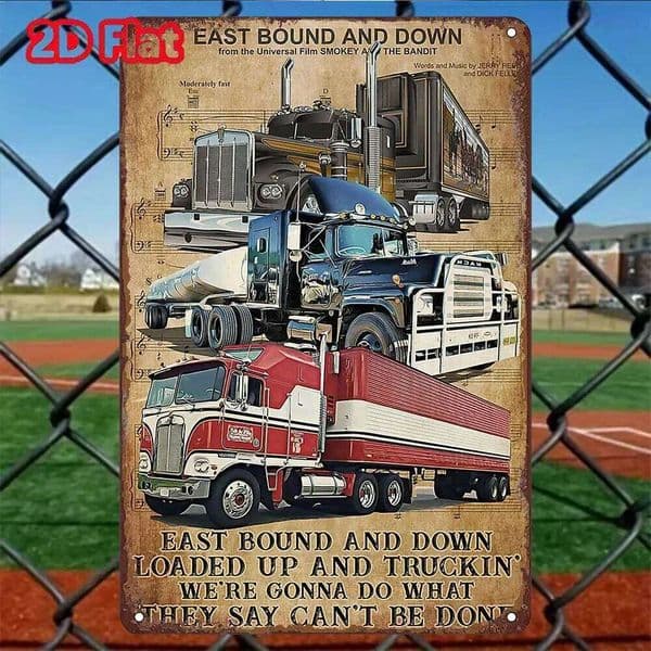 Tinplate Trucker Gifts, Truck Lovers, Vintage Iron Sign, Funny Wall Art, Interior Decoration J260515