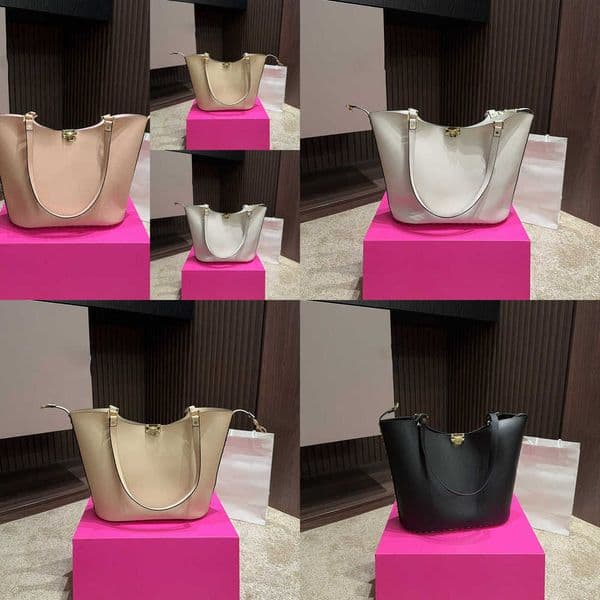 Rivet City Large Totes Designer Denim Casual Shopping Beach Purses Handbags Top Handle Tote White Leather Handbag 240419