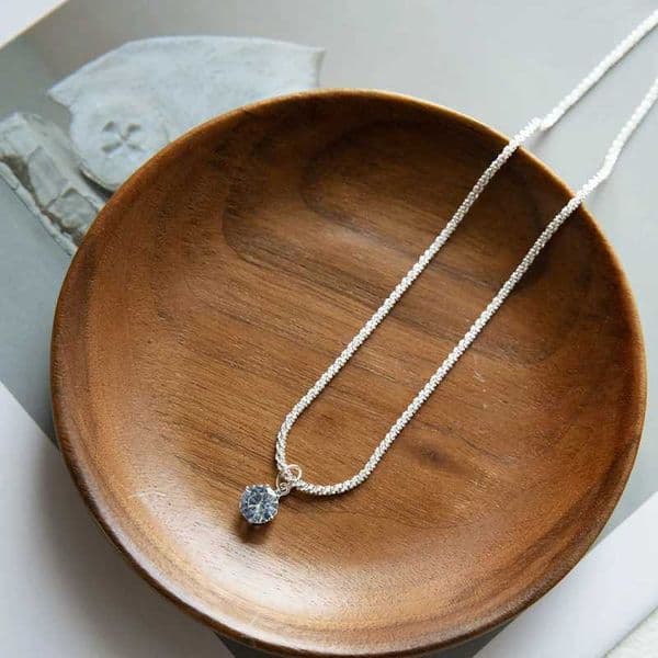 Hot 925 Sterling Silver Plated Necklace Versatile Single Sparkling AAA Zircon Clavicle Chain for Women Wedding Jewelry Wholesale Q260515