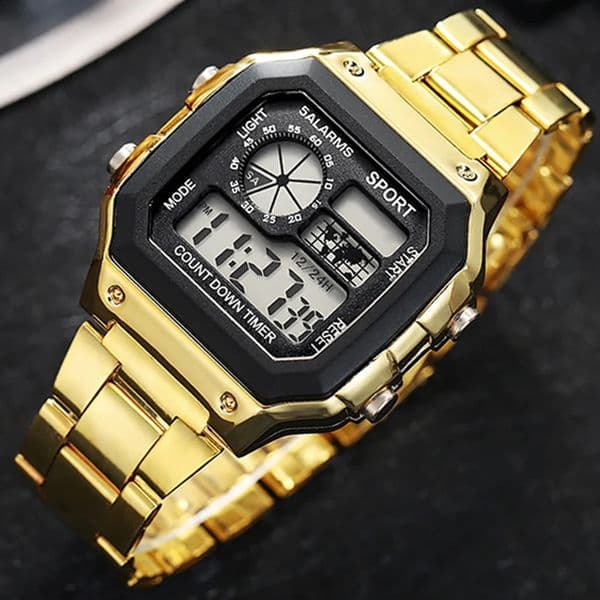 MAYZHISU Classic Mens Digital Watches y Stainless Steel Strap Sport Watches Men Military Clock LED Sport Wristwatch 260514