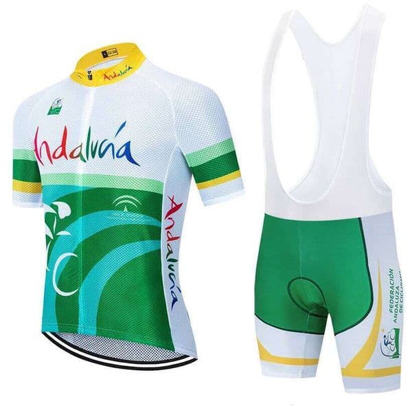 New Green Andalucia Cycling Jersey Men Women ORBEA RACING Bike Maillot Shorts Set Ropa Ciclismo MTB Summer Bicycle TSHIRT Pants W260515