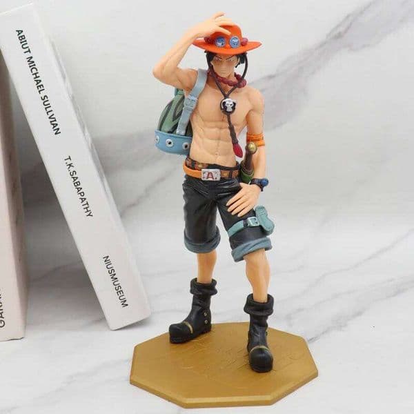 Hot Anime 10th Anniversary Fire Fist Escal Luffy Brother Figure Toys Portgas D Ace PVC Action Model Dolls Gifts 26L0515