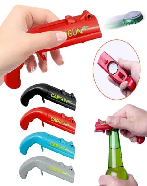 Luxury Designer Decor room Portable Cap Gun Beverage Beer Bottle Opener Launcher Bar Tool Drink Opening Shooter Wine Accessories Decoration 7