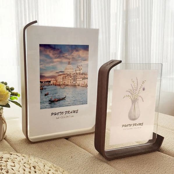 Acrylic Wooden Po Frame A4 10X15cm 15X20cm Frame Calendar Double-sided Frame Po Frames For Wedding Party Picture Frame 260515