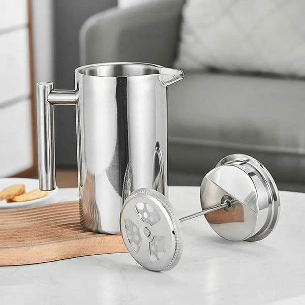 350ml French Press Coffee Maker Stainless Steel Double Walled Coffee Press Filter Pot Insulated with Filter Espresso Coffee Pot 260513