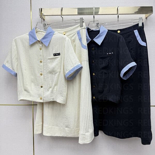 Summer Brand T Shirt Dress Women Luxury Two Piece Dresses Tracksuit High Waist Skirts Casual Tops Dresses Suit Clothing