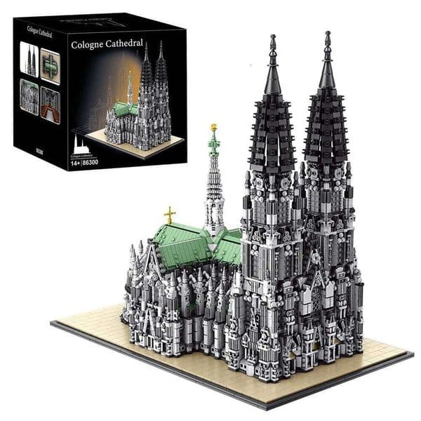 8614PCS Cologne Cathedral Building Blocks Gothic Church Architecture Modular Model Kit ,Assembly Toys for Adults Gift Home Decor J260515