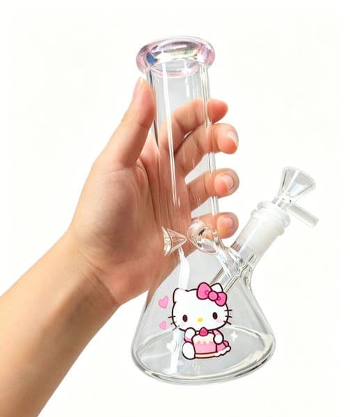 Wholesale Cute Hookah beaker Glass Tobacco Bong water pipes catcher thick material hookah with 14mm male downstem smoking bowl