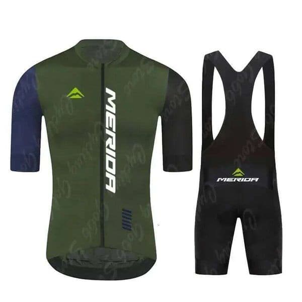 Short sleeve Jersey set Summer Merida Cycling Clothing Breathable Bike Shirt MTB Uniform Riding Bib Shorts Bicycle Sportswear W260515