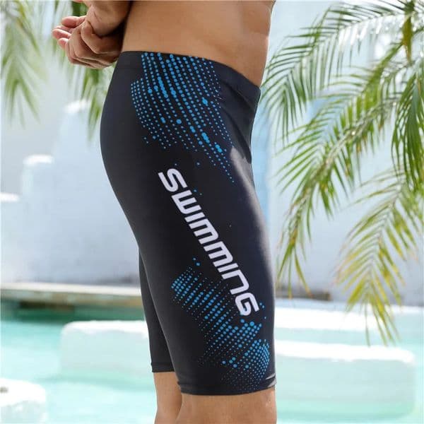 Mens Knee-Length Five-Part Swimsuit Quick-Dry Comfortable Vacation Swimwear Anti-Embarrassment Beach Suit 260511