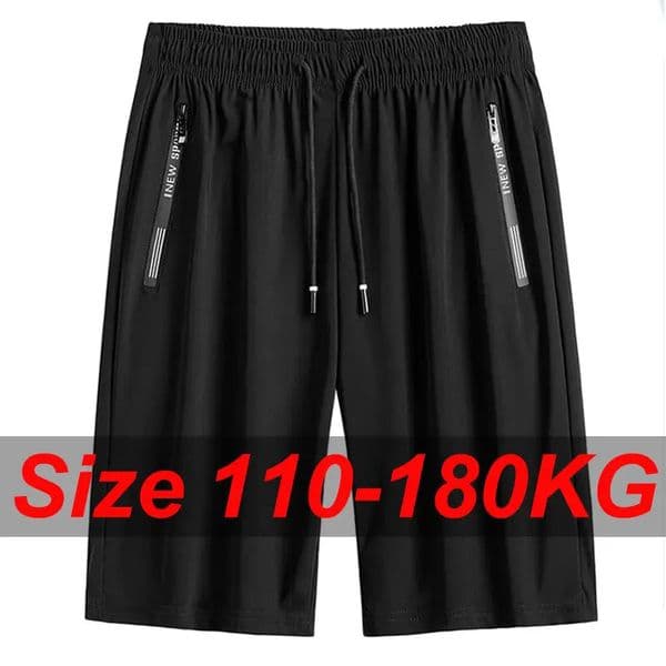 Men Plus Size Casual Shorts 6XL 7XL Big Size Gym Shorts Ice Silk Stretchy Summer Beach Short Pants Quick Dry Male Clothing 180KG 260514