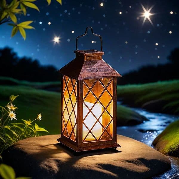 1 PC Solar Lantern Candle Lamp Outdoor Waterproof LED Lights for Garden Decorative Lighting Pathway Lighting 260514
