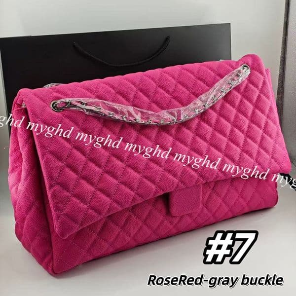 Classic Quilted Shoulder Bag with Chain Strap,Size 46cm Large Capacity Elegant Flap Handbag for Women, Perfect for Work, Party & Travel 19687