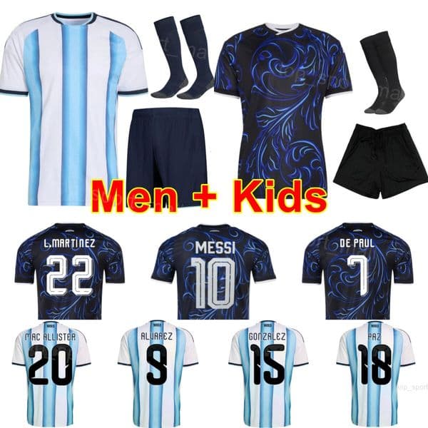 National Mens 16 Maximo Perrone Jersey 26-27 Argentina Soccer World Cup 1 Juan Musso 29 Flaco Lopez 14 Exequiel Palacios Jose Manuel Lopez Football Shirt Children
