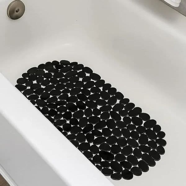 1pc Oval Pebble Bathtub Mats 36x69cm Non Slip Bath Mat with Suction Cups Drain Holes for Bathroom PVC Shower Mat Safe Mat 260513