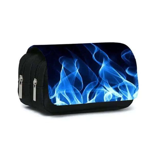 Blaze Blue Double Flip Pen Case Boy And Girls Best Gift 2D Flat Cartoon Pouch School Pencil Bag For Children