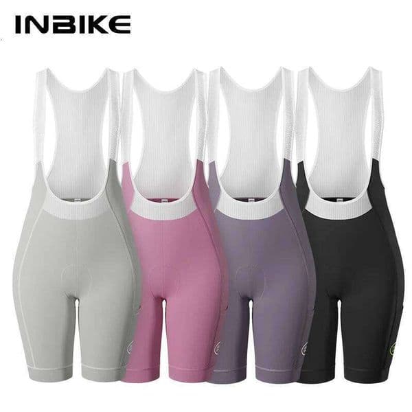 INBIKE 2025 Cycling Bib with Side Pockets Women's Overalls Shorts for Summer Road Bike Bibs Pants Biking Clothing W260515