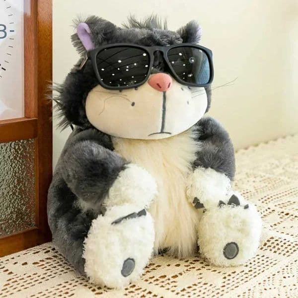 HOTHOTSALE 25cm Lucifer The Cat Cute Doll Plush Toy Throw Pillow Cat Doll Birthday Gift Valentines Day Plush Toy Z260515