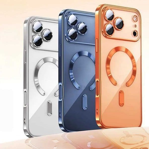 Luxury For Magnetic Plating Phone Case For iPhone 17 Air Pro Max 17Pro Bumper Case For iPhone17 Pro Max Clear Back Cover C260515
