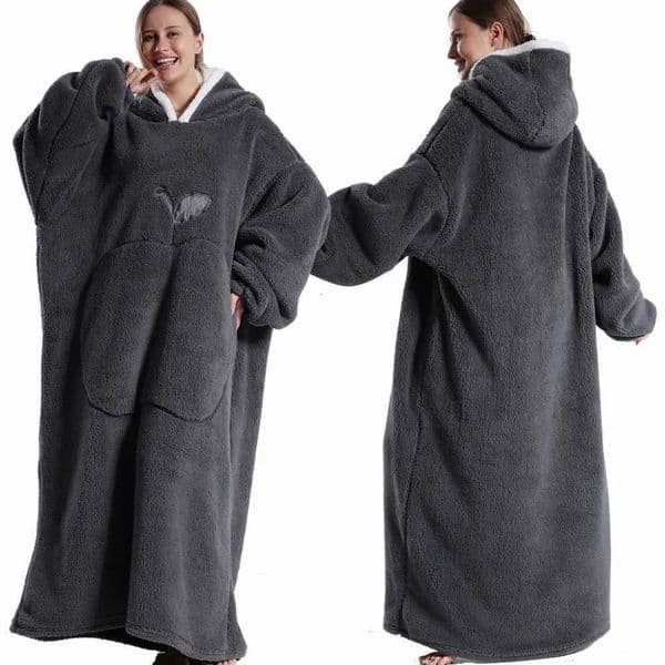 Luxury Designer Decor Extra Long Wearable Blankets Winter Flannel Hooded room Blanket With Full Sleeves Men Women Cozy Soft Throw Adult TV D 11