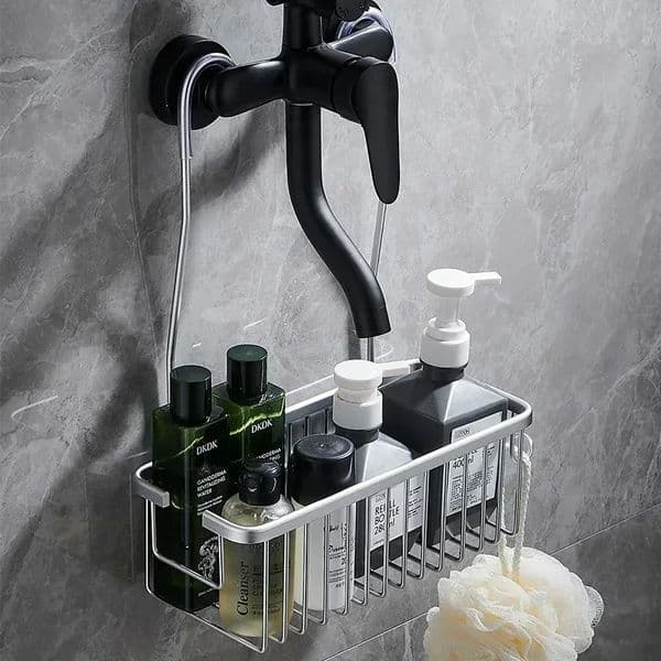 Aluminium Bathroom Shelf Without Drilling Shower Shelf Shelves Shampoo Holder Basket Storage Organizer Bathroom Accessories 260513