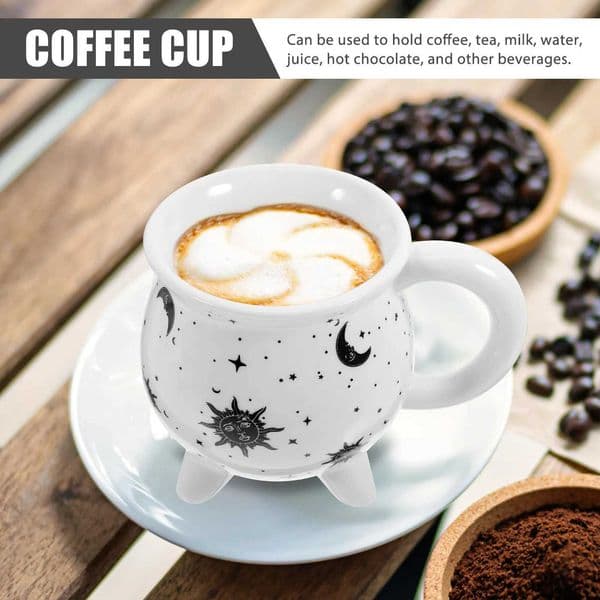 Novelty Witch Mug Ceramic Cauldron Mug Large Halloween Decor Decorative Drinking Cup Coffee Mugs for AdultsJ260515